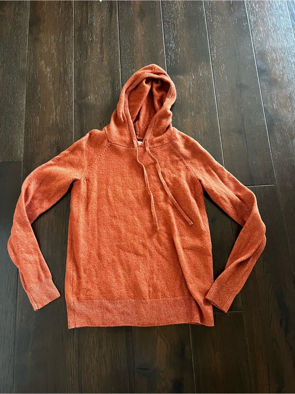 Soft touch hooded pullover caramel sweater
